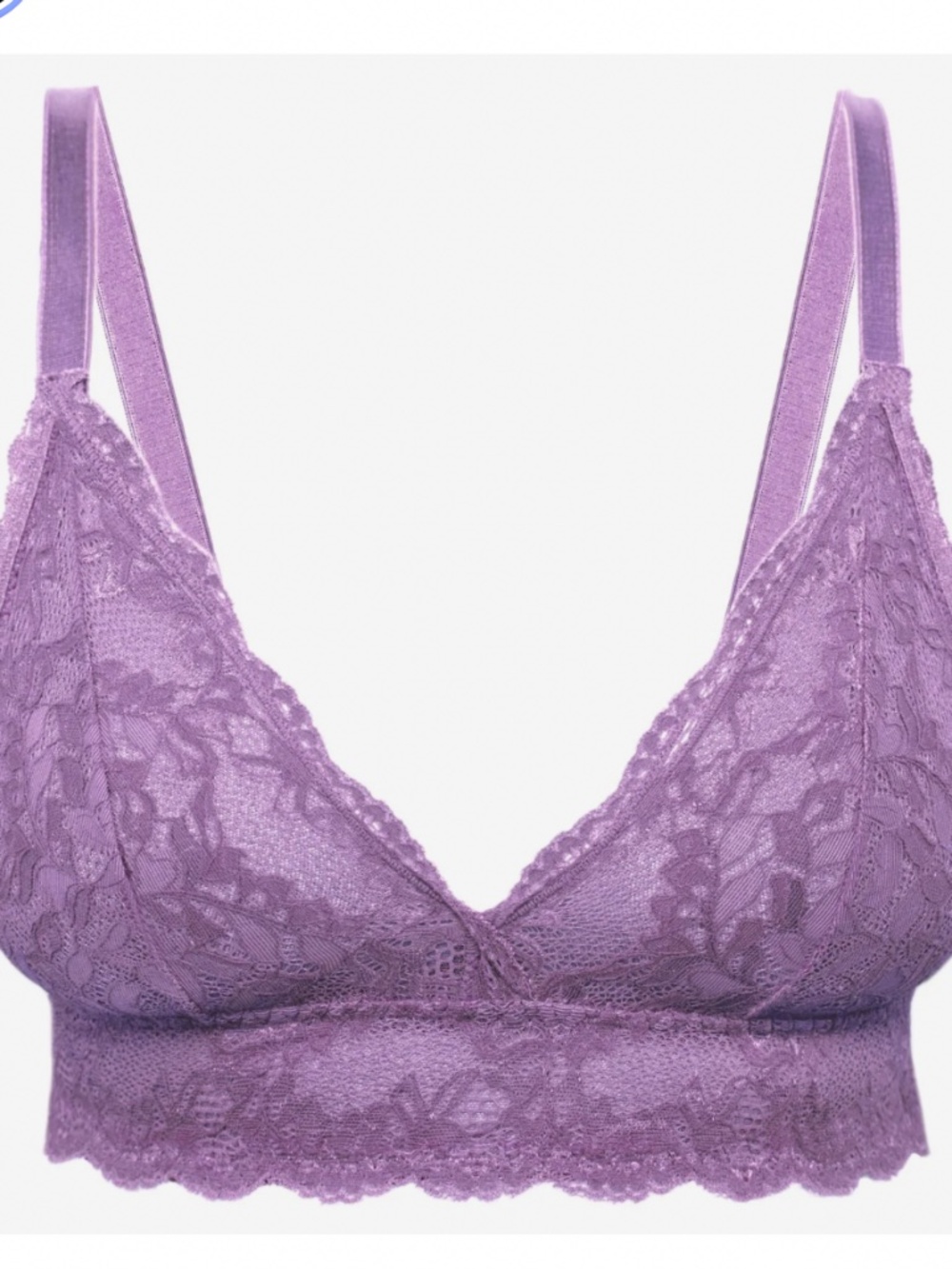 Light Purple Lace Triangle Bralette | Size Medium